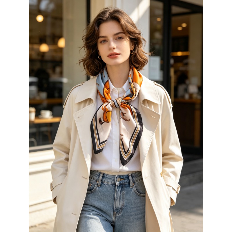 Luxury Bags Expensive - Pañuelo Cuadrado de Lujo 100% Seda