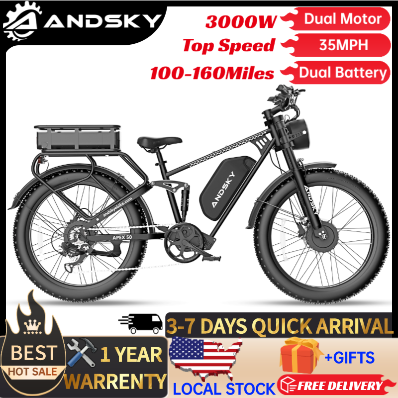 Luxury Bags Level - Bicicleta Eléctrica ANDSKY Apex50 AWD, Motor