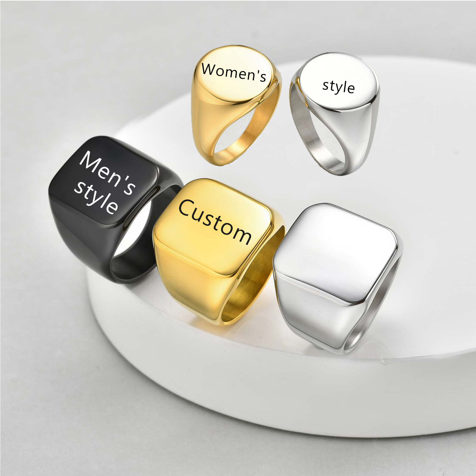 Luxury Bags Discount - Joyería personalizada, anillo chapado en oro