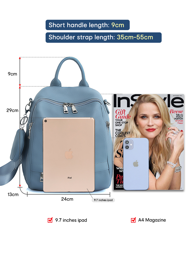 Mochila Zency de cuero genuino - Luxury High Quality Bags reseña y precio
